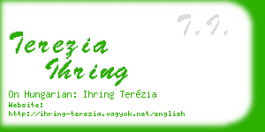 terezia ihring business card